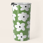 Daisy field - green Travel Mug Gallery Image 3