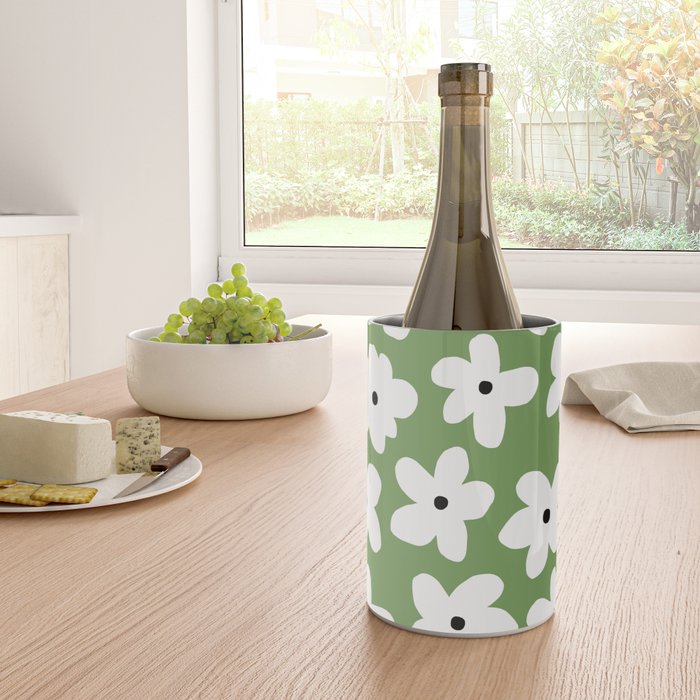Daisy field - green Wine Chiller Gallery Image 4