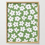 Daisy field - green Serving Tray Gallery Image 1