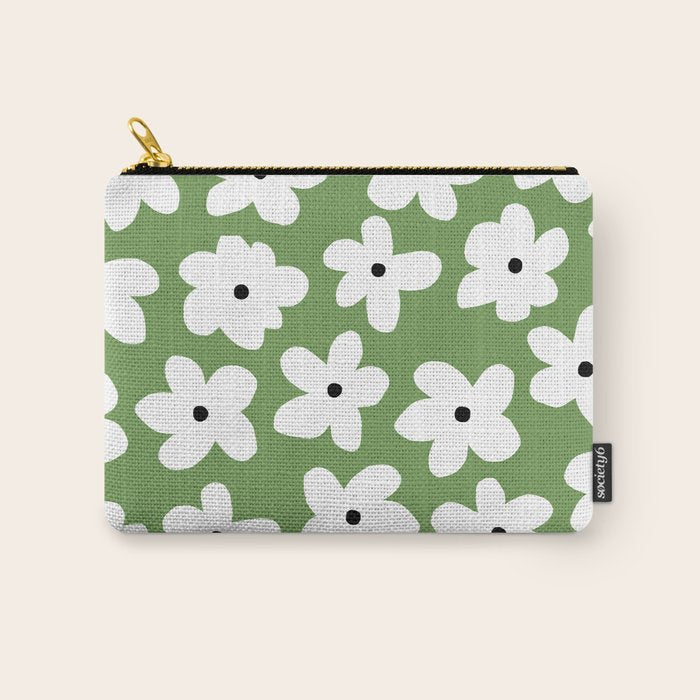 Daisy field - green Carry All Pouch Gallery Image 1