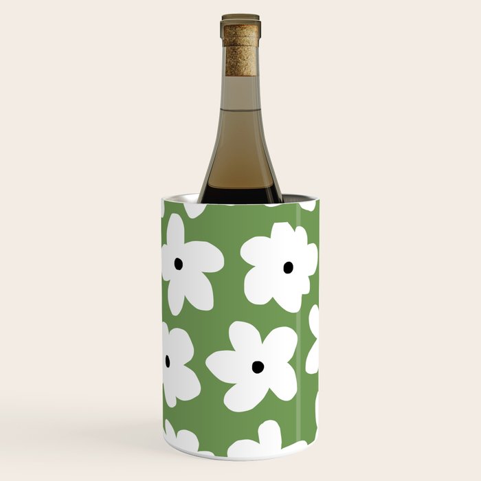 Daisy field - green Wine Chiller Gallery Image 2