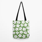 Daisy field - green Tote Bag Gallery Image 2