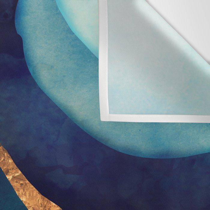 Abstract Blue with Gold Wall Tapestry Gallery Image 3