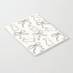 Ribbon Bows and Bunnies in Black and Linen White Notebook Gallery Image 2