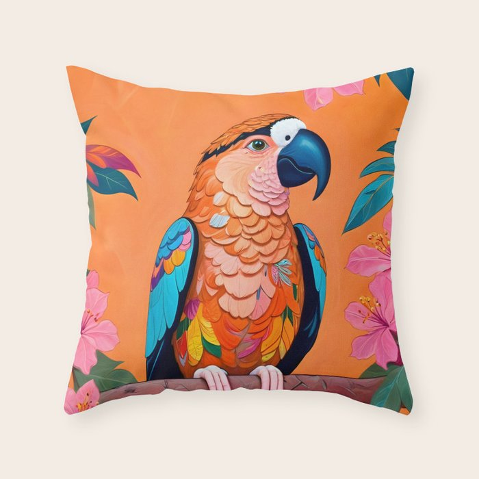 The Parrot Throw Pillow Gallery Image 6