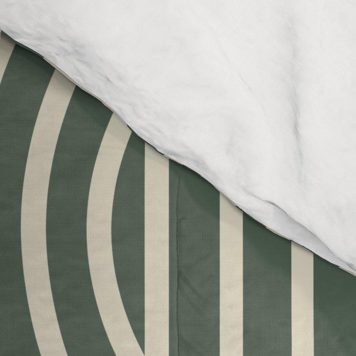 Minimalist Lines in Forest Green Comforter Gallery Image 4