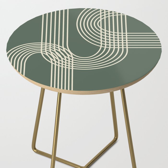 Minimalist Lines in Forest Green Side Table Gallery Image 2