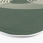 Minimalist Lines in Forest Green Bath Mat Gallery Image 3