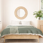 Minimalist Lines in Forest Green Duvet Cover Gallery Image 3