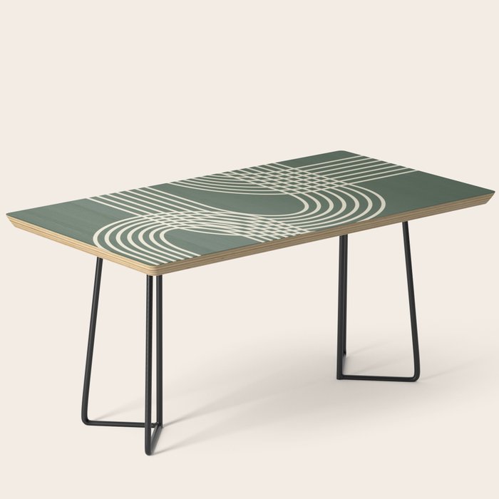 Minimalist Lines in Forest Green Coffee Table Gallery Image 1