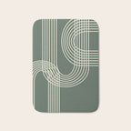 Minimalist Lines in Forest Green Bath Mat Gallery Image 1