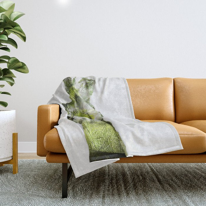 Tropical Woman Throw Blanket Gallery Image 1