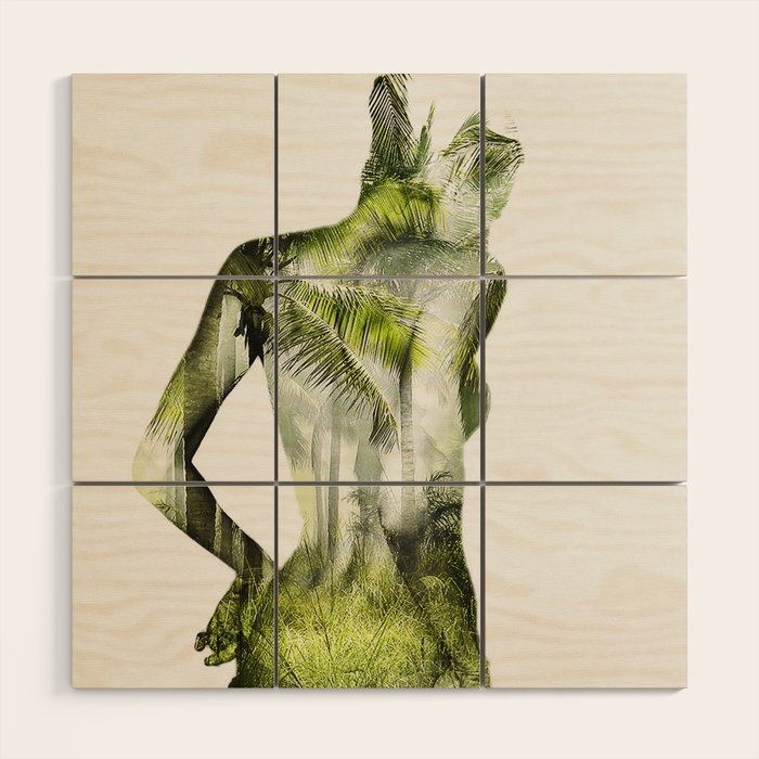 Tropical Woman Wood Wall Art Gallery Image 1