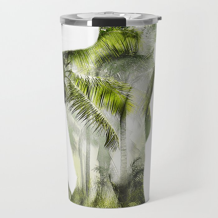 Tropical Woman Travel Mug Gallery Image 1
