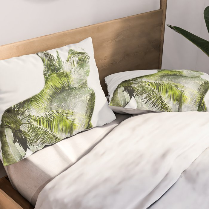 Tropical Woman Pillow Sham Gallery Image 2