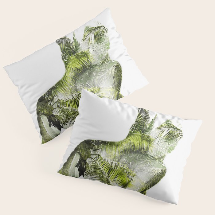 Tropical Woman Pillow Sham Gallery Image 3