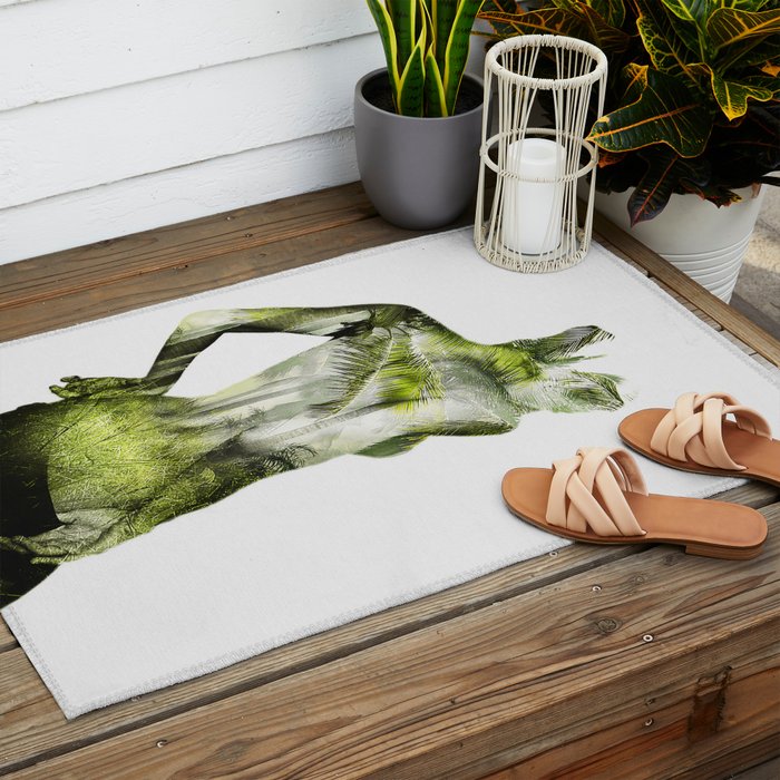 Tropical Woman Outdoor Rug Gallery Image 2