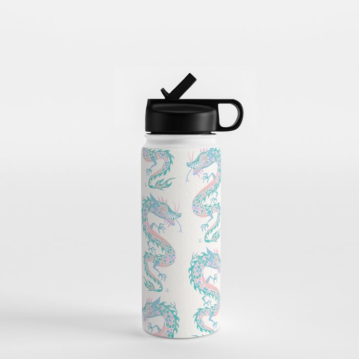 Chinese Dragon â 90s Pastel Palette Water Bottle Gallery Image 1