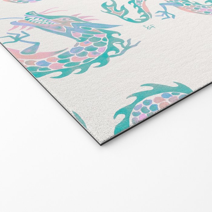Chinese Dragon â 90s Pastel Palette Welcome Mat Gallery Image 2