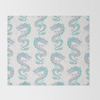 Chinese Dragon â 90s Pastel Palette Throw Blanket Gallery Image 2