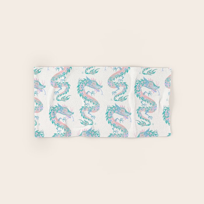 Chinese Dragon â 90s Pastel Palette Bath Towel Gallery Image 1