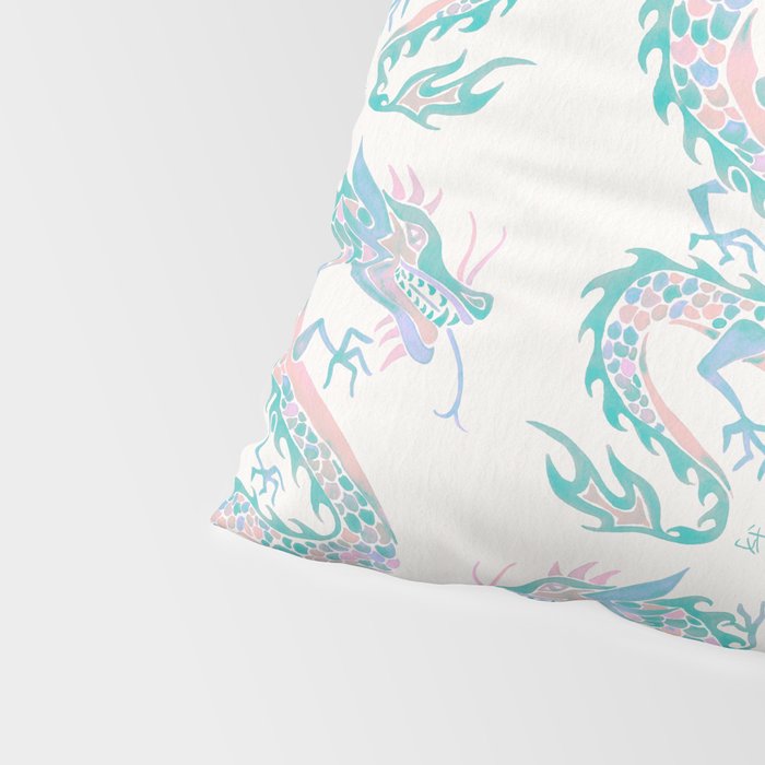 Chinese Dragon â 90s Pastel Palette Pillow Sham Gallery Image 4