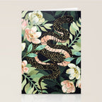 Metallic Floral Snake Stationery Card Gallery Image 2