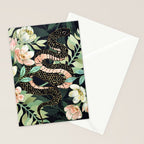 Metallic Floral Snake Stationery Card Gallery Image 2