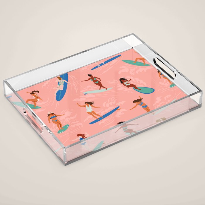 Surfer Girls Acrylic Tray Gallery Image 1