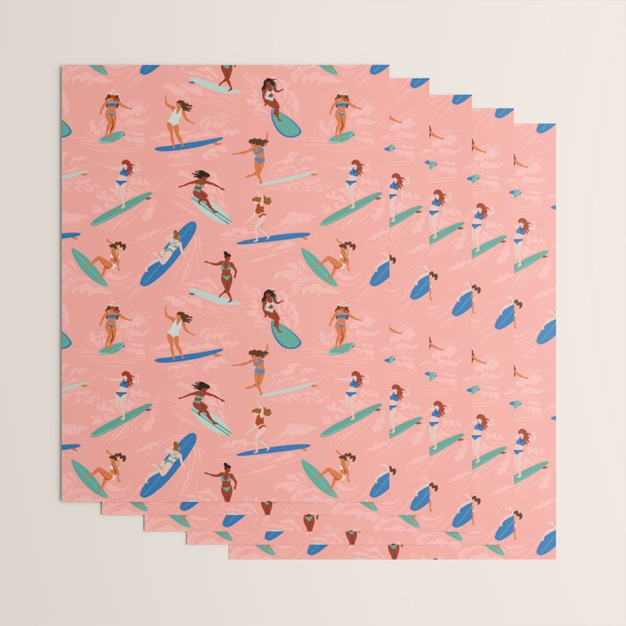 Surfer Girls Wrapping Paper Gallery Image 3