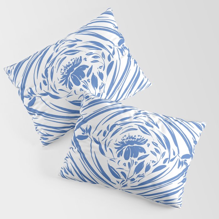 Floral pleasure pattern BW Pillow Sham Gallery Image 3