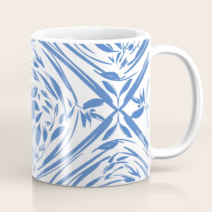 Floral pleasure pattern BW Coffee Mug Gallery Image 1