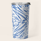 Floral pleasure pattern BW Travel Mug Gallery Image 2