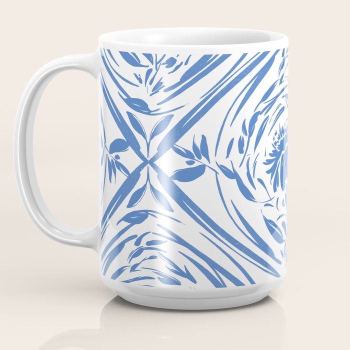 Floral pleasure pattern BW Coffee Mug Gallery Image 3