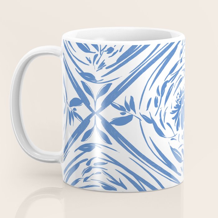 Floral pleasure pattern BW Coffee Mug Gallery Image 3