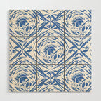 Floral pleasure pattern BW Wood Wall Art Gallery Image 1