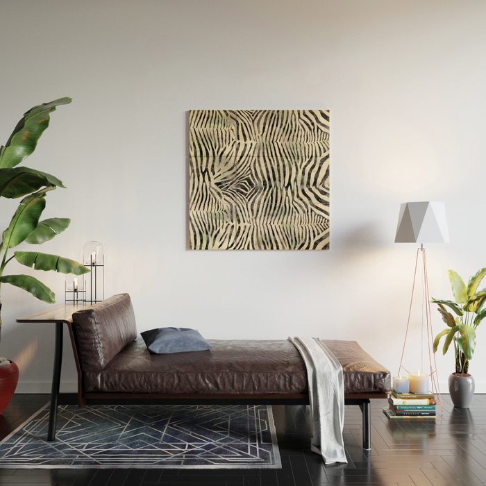 Zebra Print Wood Wall Art Gallery Image 2