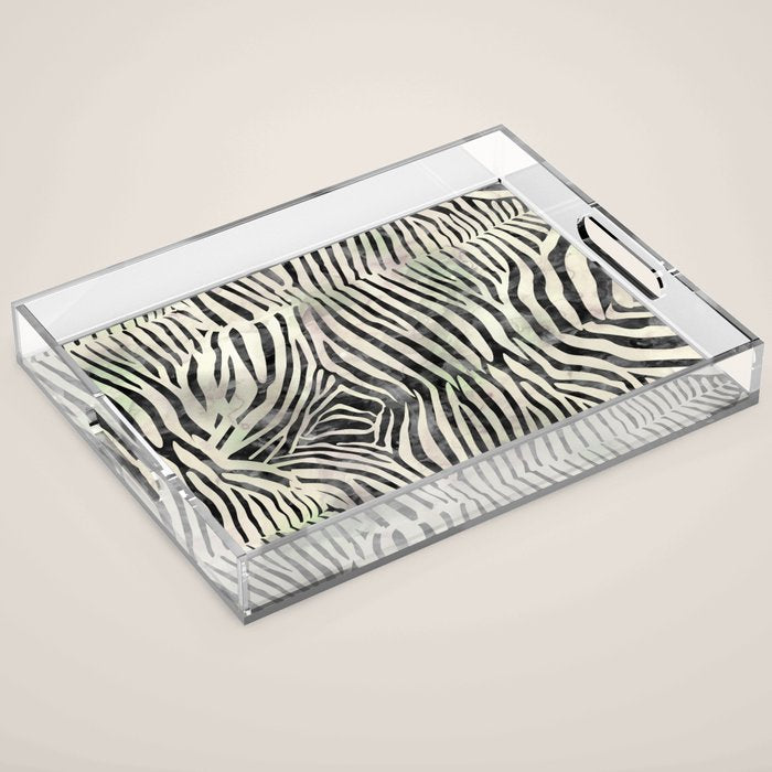 Zebra Print Acrylic Tray Gallery Image 1