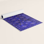 Oriental Opulence: Royal Blue Velvet Moroccan Majesty Yoga Mat Gallery Image 2