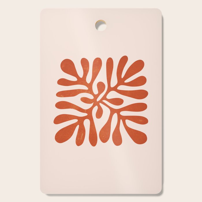 Nature Leaf Cutouts III: Terracotta Edition | Mid-Century Henri Matisse Series Cutting Board Gallery Image 1