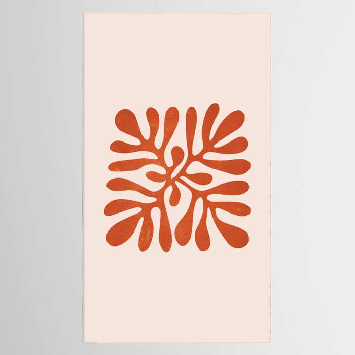 Nature Leaf Cutouts III: Terracotta Edition | Mid-Century Henri Matisse Series Tablecloth Gallery Image 2
