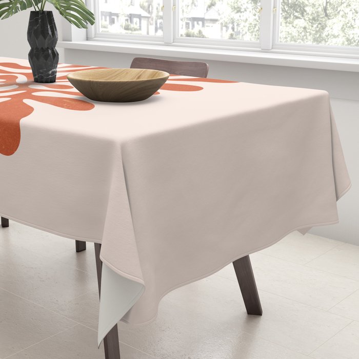 Nature Leaf Cutouts III: Terracotta Edition | Mid-Century Henri Matisse Series Tablecloth Gallery Image 3