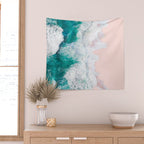 Pink Sand Beach Wall Tapestry Gallery Image 2
