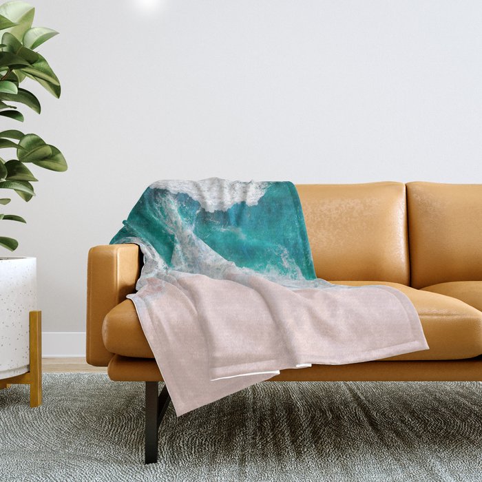 Pink Sand Beach Throw Blanket Gallery Image 1