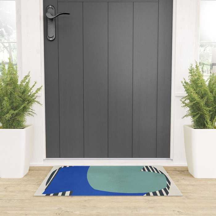 Modern abstract shape N02 Welcome Mat Gallery Image 3