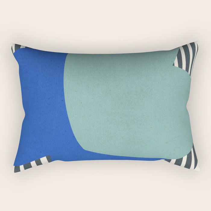 Modern abstract shape N02 Rectangular Pillow Gallery Image 2