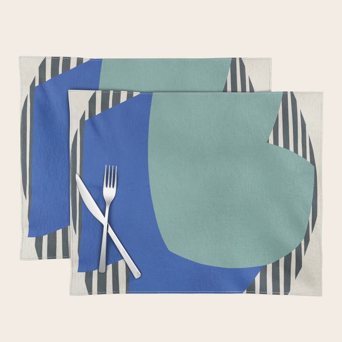 Modern abstract shape N02 Placemat Gallery Image 1