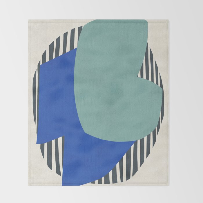 Modern abstract shape N02 Throw Blanket Gallery Image 2