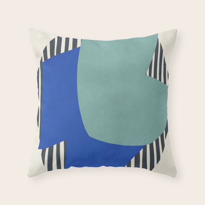 Modern abstract shape N02 Throw Pillow Gallery Image 1