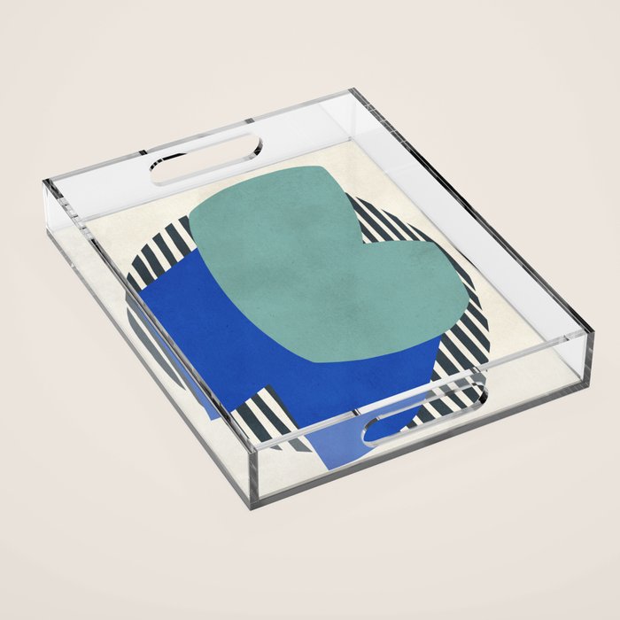 Modern abstract shape N02 Acrylic Tray Gallery Image 1